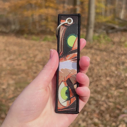 Dual Form Warrior Embroidered Keychain