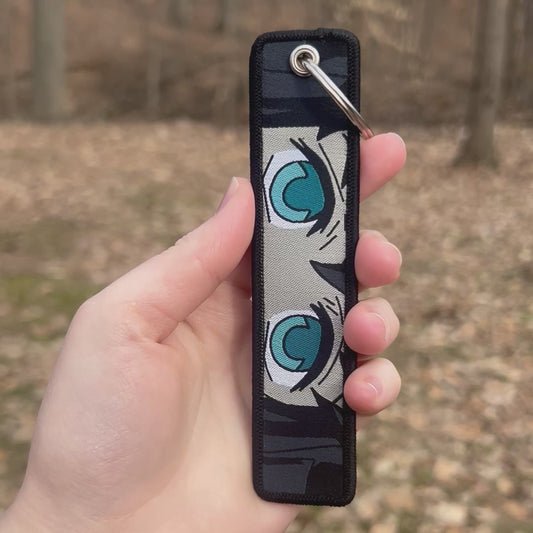 Pale Mist Embroidered Keychain