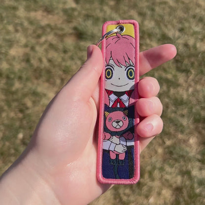 Kawaii Psychic Girl Embroidered Keychain