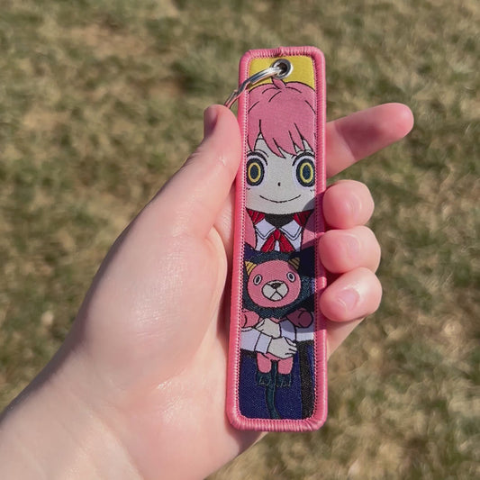Kawaii Psychic Girl Embroidered Keychain