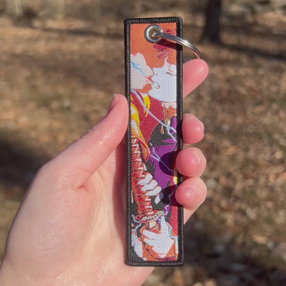 Fire & Thunder Duo Embroidered Keychain