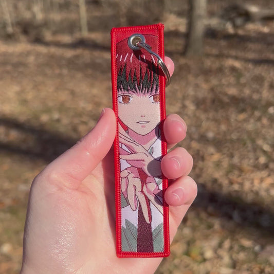 Crimson Control Embroidered Keychain
