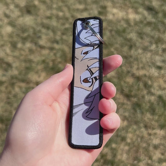 Half-Demon Warrior Embroidered Keychain
