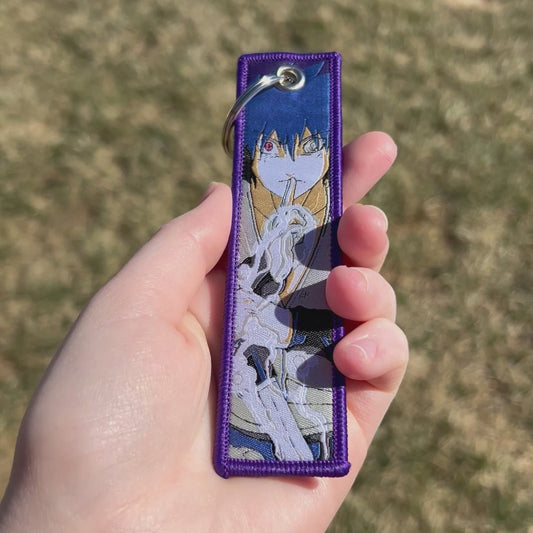 Cursed Eye Fighter Embroidered Keychain