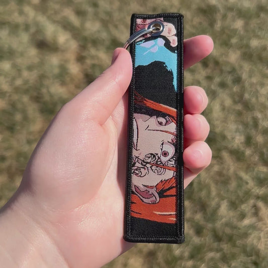 Fiery Sorceress Embroidered Keychain