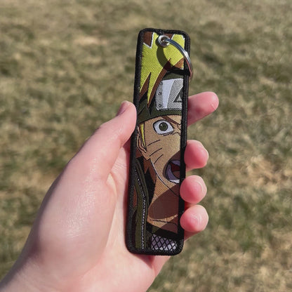 Light and Shadow Embroidered Keychain