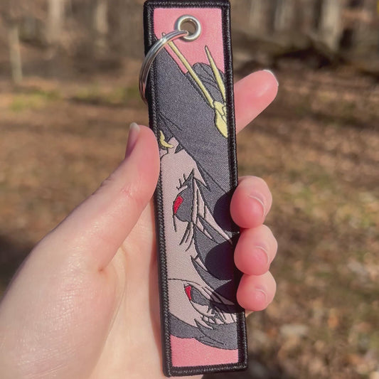 Elegant Assassin Embroidered Keychain