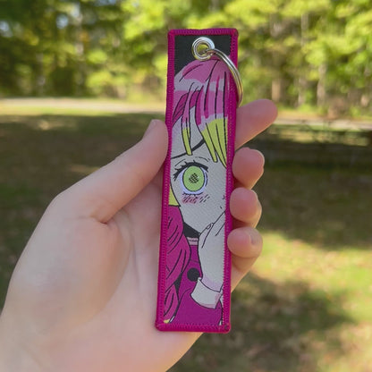 Sweetheart Warrior Embroidered Keychain