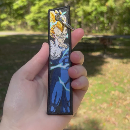 Golden Energy Warrior Embroidered Keychain