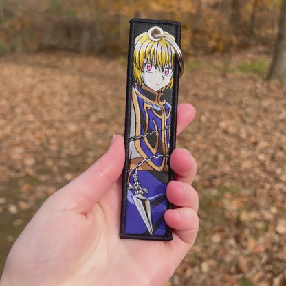 Scarlet-Eyed Warrior Embroidered Keychain