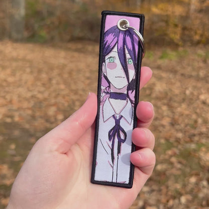 Electric Heart Embroidered Keychain