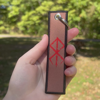 Dark Hero Embroidered Keychain