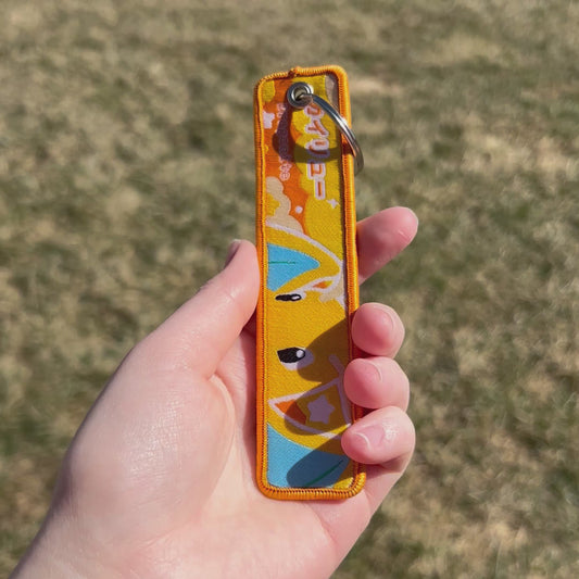 Friendly Dragon Embroidered Keychain