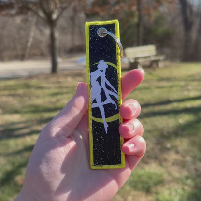 Lunar Heroine Embroidered Keychain