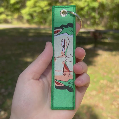 The Silent Swordsman Embroidered Keychain