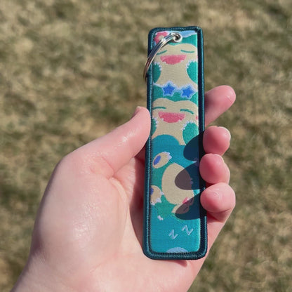 Sleepy Giant Embroidered Keychain