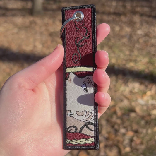 Dragon Tattoo Fighter Embroidered Keychain