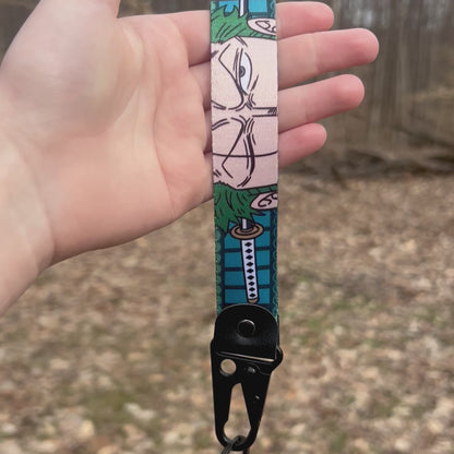 One-Eyed Swordsman Keychain Strap