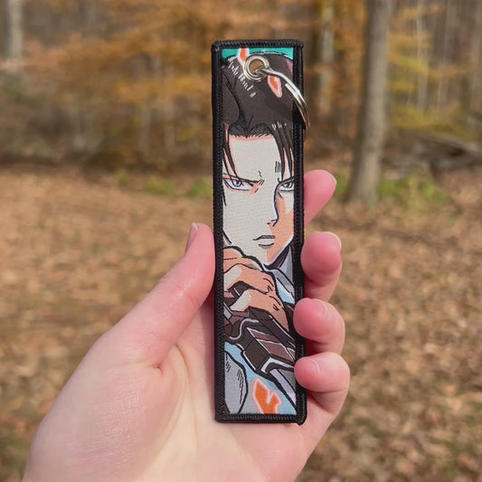 Calm and Ruthless Warrior Embroidered Keychain