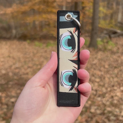 Serene Warrior Embroidered Keychain