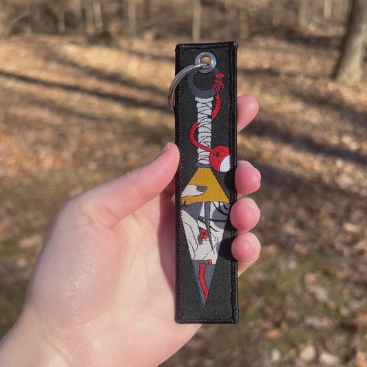 Silent Edge Embroidered Keychain