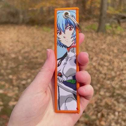 Red & Blue Angels Embroidered Keychain