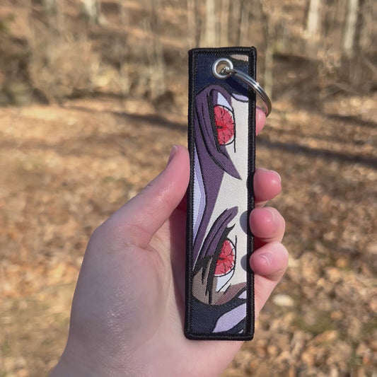 Midnight Moonwalker Embroidered Keychain