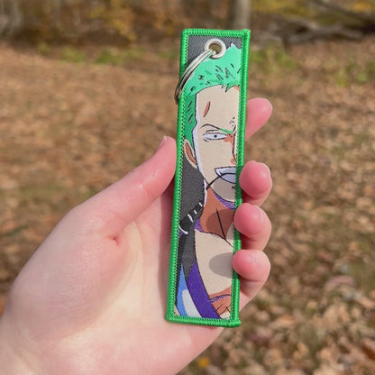 Three Blades Warrior Embroidered Keychain