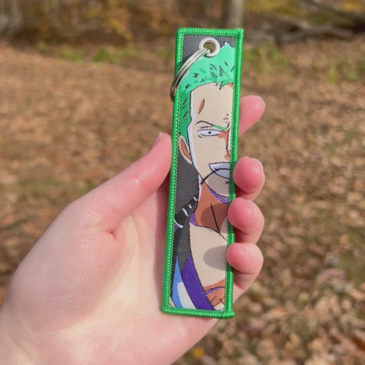 Three Blades Warrior Embroidered Keychain