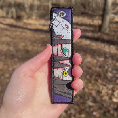 Serpent Guardian Embroidered Keychain