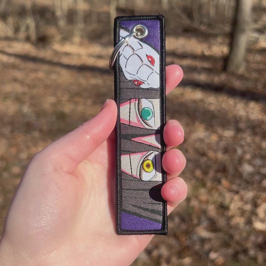 Serpent Guardian Embroidered Keychain