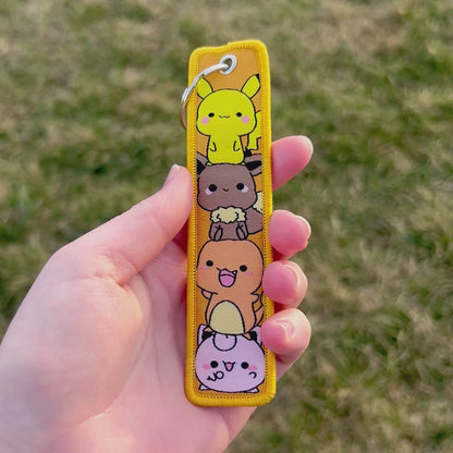 Elemental Creature Team Embroidered Keychain