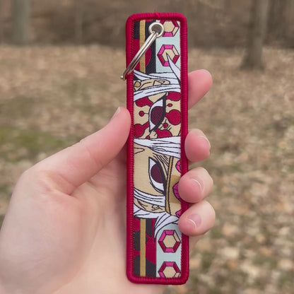 Flash and Fury Embroidered Keychain